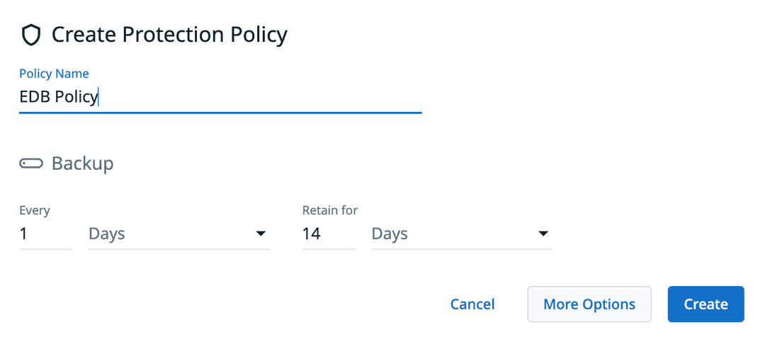 Cohesity Create Protection Policy