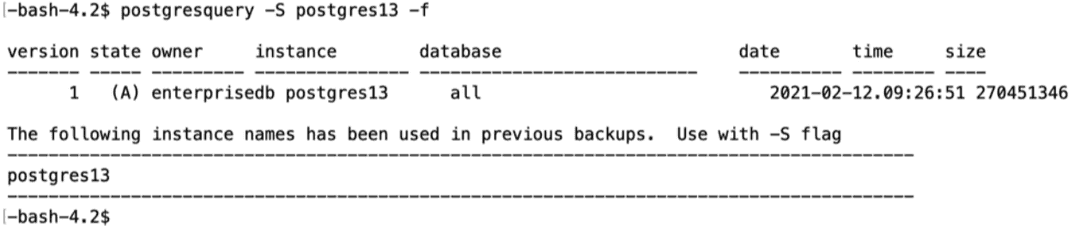 QueryofAvailableInstanceBackups